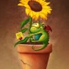 Sunflower and Dragon