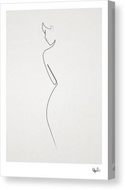 Oneline Nude Canvas Print