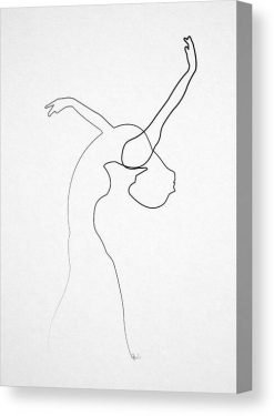 Oneline Dancer Canvas Print
