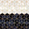 White and Navy Cubes