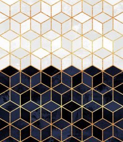 White and Navy Cubes