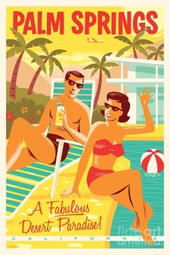 Palm Springs Poster - Retro Travel
