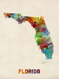 Florida Watercolor Map