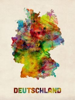 Germany Watercolor Map Deutschland